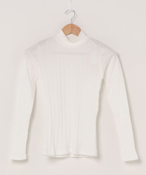 YOUNG&OLSEN The DRYGOODS STORE（ヤングアンドオルセン）の「【YOUNG & OLSEN The DRYGOODS STORE】/BROAD RIB HI NECK LS（Tシャツ/カットソー・レディース・ホワイト/ブラック/ブラウン系その他/グリーン系その他/キャメル/その他1・1/2）」の3枚目の写真