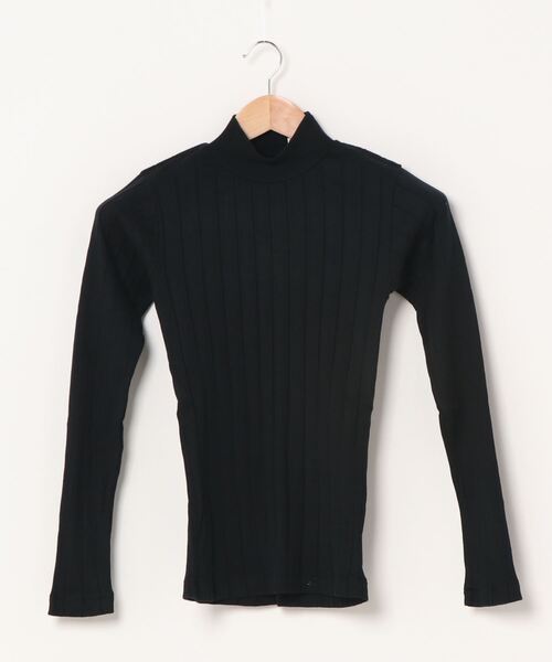 YOUNG&OLSEN The DRYGOODS STORE（ヤングアンドオルセン）の「【YOUNG & OLSEN The DRYGOODS STORE】/BROAD RIB HI NECK LS（Tシャツ/カットソー・レディース・ホワイト/ブラック/ブラウン系その他/グリーン系その他/キャメル/その他1・1/2）」の4枚目の写真