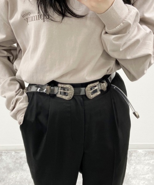 EPIMI E'PIMMY（エピミエピミー）の「ダブルバックルクリアベルト（ベルト・レディース・クリア・FREE）」の6枚目の写真