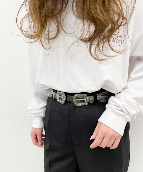 EPIMI E'PIMMY（エピミエピミー）の「ダブルバックルクリアベルト（ベルト・レディース・クリア・FREE）」の4枚目の写真