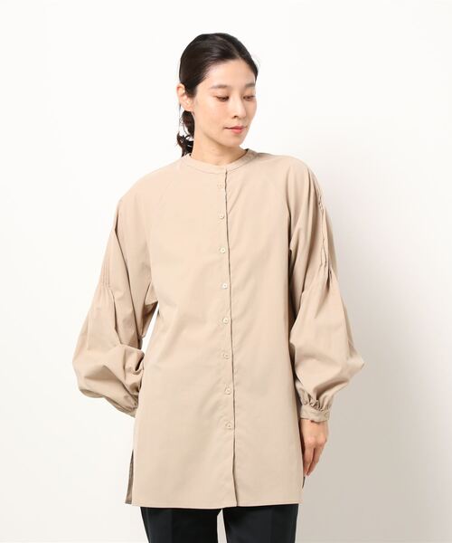 archives（アルシーヴ）の「ラグランタックスリーブチュニック（シャツ/ブラウス・レディース・ベージュ/オフホワイト/ワイン・MEDIUM）」の3枚目の写真