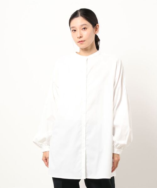 archives（アルシーヴ）の「ラグランタックスリーブチュニック（シャツ/ブラウス・レディース・ベージュ/オフホワイト/ワイン・MEDIUM）」の2枚目の写真