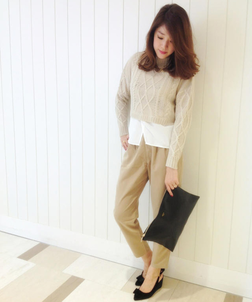 goocy(グースィー)の「3タックHiWPT(その他パンツ・レディース・ベージュ/ブラック・FREE)」の12枚目の写真