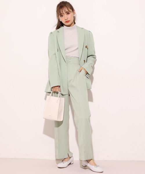 one after another NICE CLAUP（ワンアフターアナザーナイスクラップ）の「テーラードジャケット（テーラードジャケット・レディース・アイボリー/グレー系その他/ベージュ系その他/ミント・FREE）」の5枚目の写真