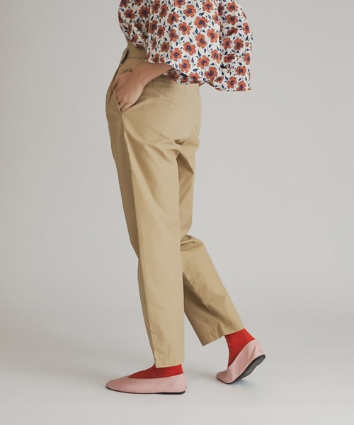 apart by lowrys　ツータックボリュームチノパン　S SIDE LOOP PANTS(S BEIGE): kotohayokozawa: WOMENS｜ STUDIOUS