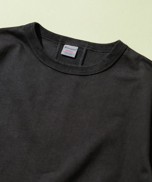 Champion（チャンピオン）の「Champion/別注製品染め32s/3 T-SHIRT（Tシャツ/カットソー・メンズ・ピンク/ブラック/ミント・MEDIUM/X-LARGE/LARGE）」の9枚目の写真