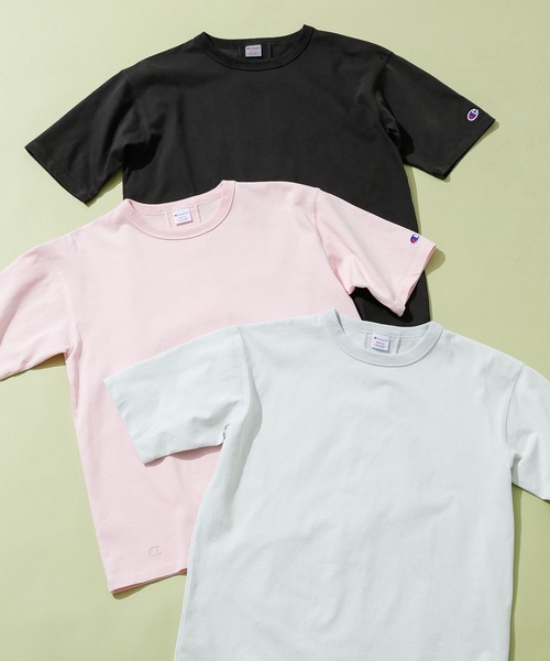 Champion（チャンピオン）の「Champion/別注製品染め32s/3 T-SHIRT（Tシャツ/カットソー・メンズ・ピンク/ブラック/ミント・MEDIUM/X-LARGE/LARGE）」の18枚目の写真