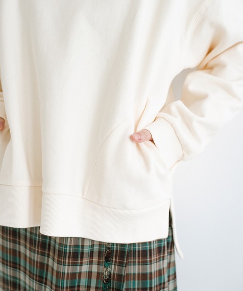 haco!（ハコ）の「ＰＢＰオーガニックコットン　重ね着でも1枚でも好バランス！大人女子のためのちょいゆる裏起毛パーカー（パーカー・レディース・ホワイト/ミント・SMALL/MEDIUM/LARGE/X-LARGE）」の19枚目の写真