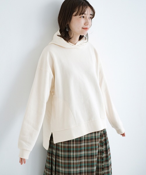 haco!（ハコ）の「ＰＢＰオーガニックコットン　重ね着でも1枚でも好バランス！大人女子のためのちょいゆる裏起毛パーカー（パーカー・レディース・ホワイト/ミント・SMALL/MEDIUM/LARGE/X-LARGE）」の17枚目の写真