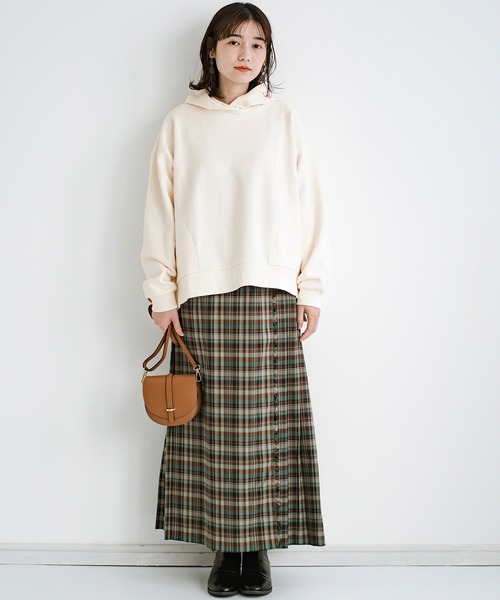 haco!（ハコ）の「ＰＢＰオーガニックコットン　重ね着でも1枚でも好バランス！大人女子のためのちょいゆる裏起毛パーカー（パーカー・レディース・ホワイト/ミント・SMALL/MEDIUM/LARGE/X-LARGE）」の10枚目の写真