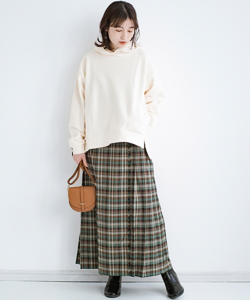 haco!（ハコ）の「ＰＢＰオーガニックコットン　重ね着でも1枚でも好バランス！大人女子のためのちょいゆる裏起毛パーカー（パーカー・レディース・ホワイト/ミント・SMALL/MEDIUM/LARGE/X-LARGE）」の14枚目の写真