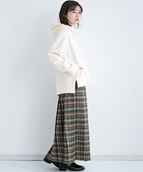 haco!（ハコ）の「ＰＢＰオーガニックコットン　重ね着でも1枚でも好バランス！大人女子のためのちょいゆる裏起毛パーカー（パーカー・レディース・ホワイト/ミント・SMALL/MEDIUM/LARGE/X-LARGE）」の11枚目の写真