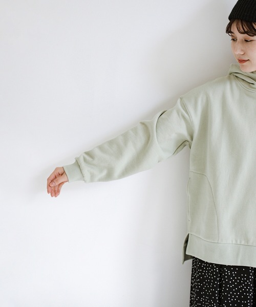 haco!（ハコ）の「ＰＢＰオーガニックコットン　重ね着でも1枚でも好バランス！大人女子のためのちょいゆる裏起毛パーカー（パーカー・レディース・ホワイト/ミント・SMALL/MEDIUM/LARGE/X-LARGE）」の18枚目の写真