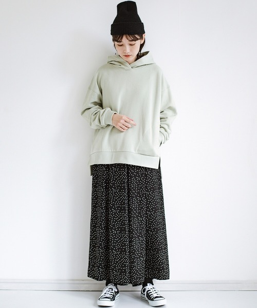 haco!（ハコ）の「ＰＢＰオーガニックコットン　重ね着でも1枚でも好バランス！大人女子のためのちょいゆる裏起毛パーカー（パーカー・レディース・ホワイト/ミント・SMALL/MEDIUM/LARGE/X-LARGE）」の15枚目の写真