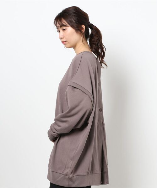 RAG MACHINE（ラグマシーン）の「【RAG MACHINE】マルチウェイチュニック（チュニック・レディース・ライトブラウン/ライトグレー/ダークグレー・L/M）」の4枚目の写真