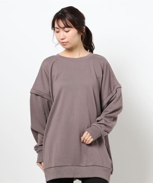 RAG MACHINE（ラグマシーン）の「【RAG MACHINE】マルチウェイチュニック（チュニック・レディース・ライトブラウン/ライトグレー/ダークグレー・L/M）」の10枚目の写真