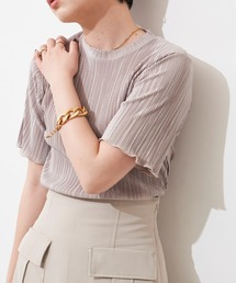 Aunt Marie's | ミニプリーツハーフスリーブカットソー/AUNT MARIE'S(Tシャツ/カットソー)