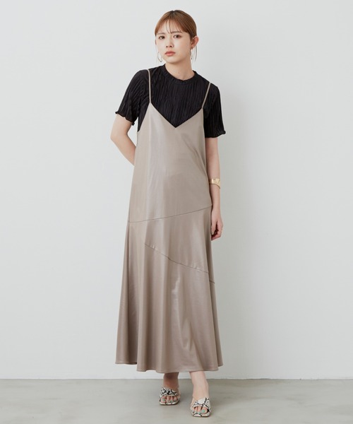 Aunt Marie's（アントマリーズ）の「ミニプリーツハーフスリーブカットソー/AUNT MARIE'S（Tシャツ/カットソー・レディース・ホワイト/ブラック/ネイビー/グレー/ブルー/オレンジ/グリーン・FREE）」の18枚目の写真