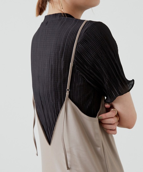 Aunt Marie's（アントマリーズ）の「ミニプリーツハーフスリーブカットソー/AUNT MARIE'S（Tシャツ/カットソー・レディース・ホワイト/ブラック/ネイビー/グレー/ブルー/オレンジ/グリーン・FREE）」の17枚目の写真