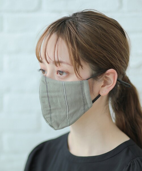 INDIVI(インディヴィ)の「【抗ウィルス/ハンドウォッシュ】ストライプマスク(マスク・レディース・ホワイト系その他3/ブラウン系3/カーキ系2・00)」の20枚目の写真