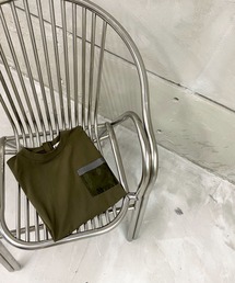 【&g'aime】ポケットデザインフレンチスリーブTシャツ