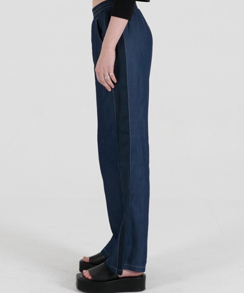 Purple Label テンセルデニムワイドパンツ デニムパンツ Purple Label パンツ Purple Label パープルラベル のファッション