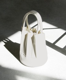 Chillfar | 2wayフェイクレザープリーツハンドバッグ/ショルダーバッグ/インナー巾着付き/ミニカヌレバッグ(ハンドバッグ)