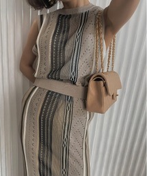 Ameri | MEDI SHEER RANDOM STRIPE KNIT(ニット/セーター)