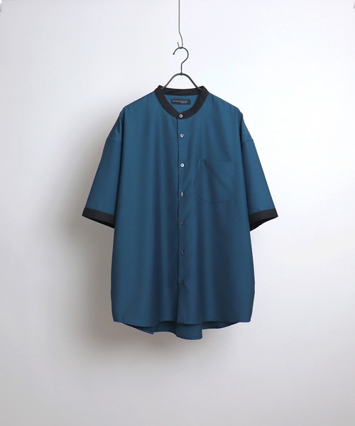 Confirm（コンファーム）の「Confirm / コンファーム TRバンドカラービッグクレリックシャツSS（シャツ/ブラウス・メンズ・ホワイト/ブラック/ベージュ/ブラウン/グレー/サックスブルー/ブルー/ミント/ブラック系その他/ベージュ系その他/キャメル/ベージュ系その他2・FREE）」の11枚目の写真