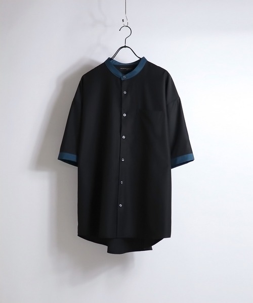 Confirm（コンファーム）の「Confirm / コンファーム TRバンドカラービッグクレリックシャツSS（シャツ/ブラウス・メンズ・ホワイト/ブラック/ベージュ/ブラウン/グレー/サックスブルー/ブルー/ミント/ブラック系その他/ベージュ系その他/キャメル/ベージュ系その他2・FREE）」の3枚目の写真