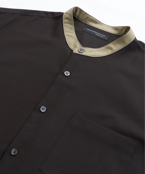 Confirm（コンファーム）の「Confirm / コンファーム TRバンドカラービッグクレリックシャツSS（シャツ/ブラウス・メンズ・ホワイト/ブラック/ベージュ/ブラウン/グレー/サックスブルー/ブルー/ミント/ブラック系その他/ベージュ系その他/キャメル/ベージュ系その他2・FREE）」の18枚目の写真