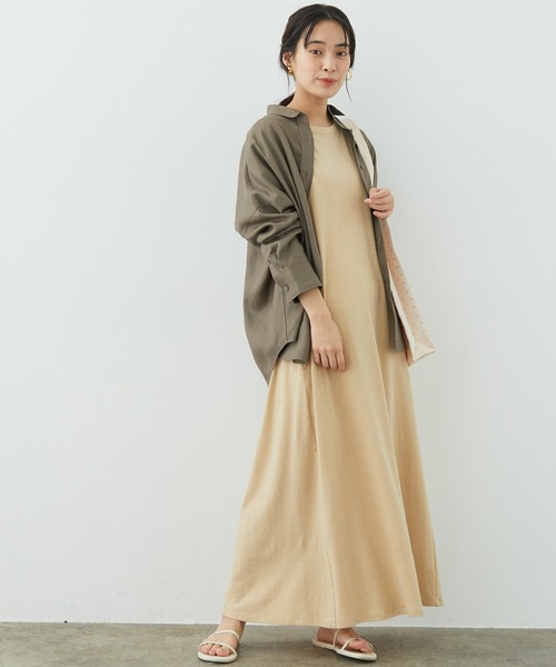 FRUIT OF THE LOOM(フルーツオブザルーム)の「【FRUIT OF THE LOOM for SALON】Tシャツワンピース(ワンピース・レディース・カーキ/ラベンダー/オレンジ/ベージュ・FREE)」の7枚目の写真