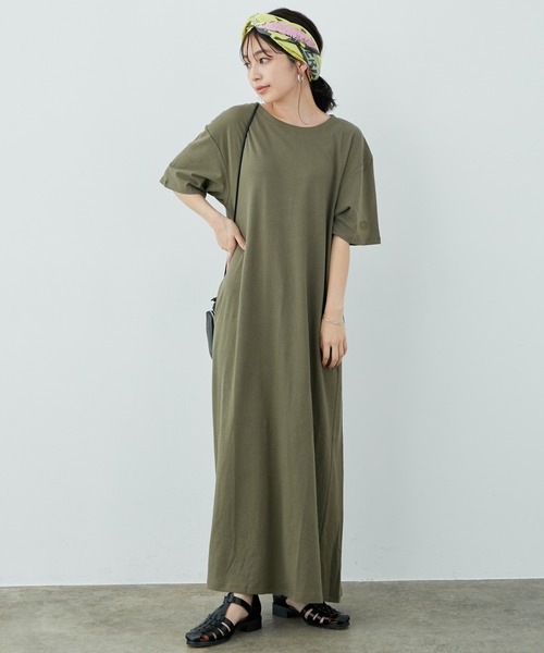 FRUIT OF THE LOOM(フルーツオブザルーム)の「【FRUIT OF THE LOOM for SALON】Tシャツワンピース(ワンピース・レディース・カーキ/ラベンダー/オレンジ/ベージュ・FREE)」の11枚目の写真