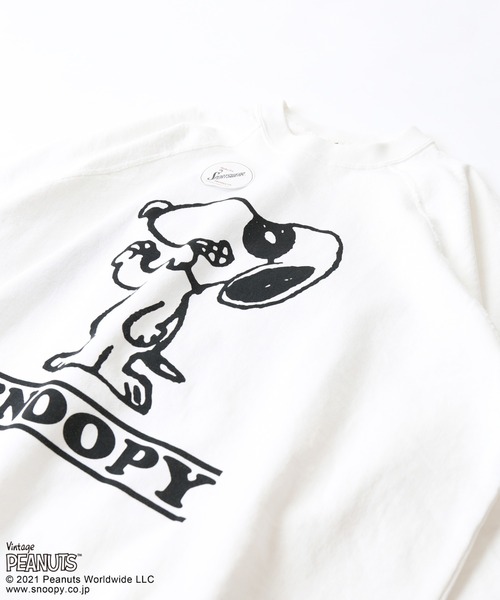 PEANUTS（ピーナッツ）の「【PEANUTS×SPORTS WEAR by relume】カットオフスウェット（Tシャツ/カットソー・メンズ・ホワイト/ブラック/ベージュ/サックスブルー・MEDIUM/LARGE/X-LARGE）」の11枚目の写真