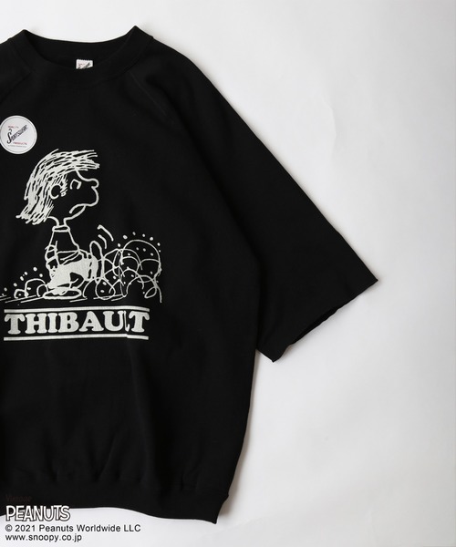 PEANUTS（ピーナッツ）の「【PEANUTS×SPORTS WEAR by relume】カットオフスウェット（Tシャツ/カットソー・メンズ・ホワイト/ブラック/ベージュ/サックスブルー・MEDIUM/LARGE/X-LARGE）」の14枚目の写真