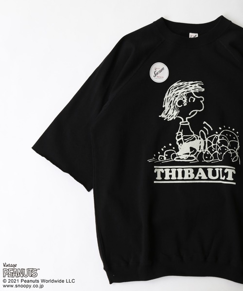 PEANUTS（ピーナッツ）の「【PEANUTS×SPORTS WEAR by relume】カットオフスウェット（Tシャツ/カットソー・メンズ・ホワイト/ブラック/ベージュ/サックスブルー・MEDIUM/LARGE/X-LARGE）」の15枚目の写真