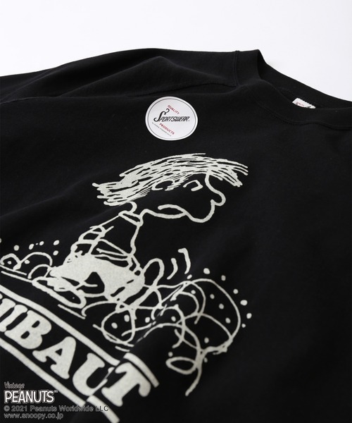 PEANUTS（ピーナッツ）の「【PEANUTS×SPORTS WEAR by relume】カットオフスウェット（Tシャツ/カットソー・メンズ・ホワイト/ブラック/ベージュ/サックスブルー・MEDIUM/LARGE/X-LARGE）」の16枚目の写真