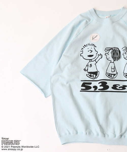 PEANUTS（ピーナッツ）の「【PEANUTS×SPORTS WEAR by relume】カットオフスウェット（Tシャツ/カットソー・メンズ・ホワイト/ブラック/ベージュ/サックスブルー・MEDIUM/LARGE/X-LARGE）」の18枚目の写真