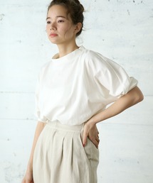 PUAL CE CIN | 【WEB限定】袖ゴムモックネックプルオーバー(Tシャツ/カットソー)