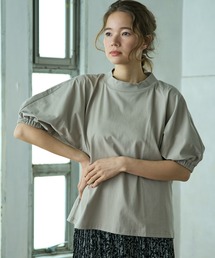 PUAL CE CIN | 【WEB限定】袖ゴムモックネックプルオーバー(Tシャツ/カットソー)