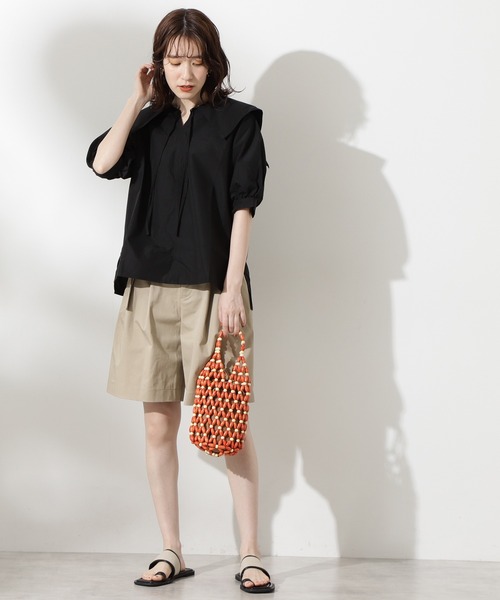 N.（N. Natural Beauty Basic）（エヌエヌナチュラルビューティーベーシック）の「◆ストレッチチノショートパンツ（その他パンツ・レディース・ブラウン/ベージュ/ブラック・MEDIUM）」の11枚目の写真