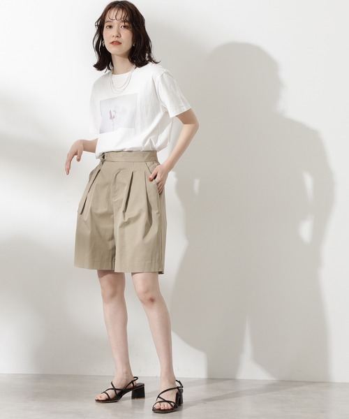 N.（N. Natural Beauty Basic）（エヌエヌナチュラルビューティーベーシック）の「◆ストレッチチノショートパンツ（その他パンツ・レディース・ブラウン/ベージュ/ブラック・MEDIUM）」の4枚目の写真
