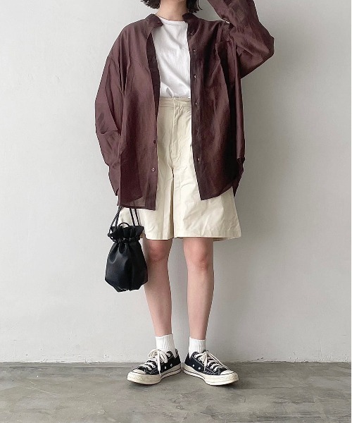 flaner(フラネ)の「Loose tack half pants / ルーズタックハーフパンツ(その他パンツ・レディース・ブラック/ベージュ/オフホワイト・SMALL/MEDIUM/LARGE/X-LARGE)」の16枚目の写真