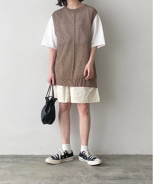 flaner(フラネ)の「Loose tack half pants / ルーズタックハーフパンツ(その他パンツ・レディース・ブラック/ベージュ/オフホワイト・SMALL/MEDIUM/LARGE/X-LARGE)」の17枚目の写真