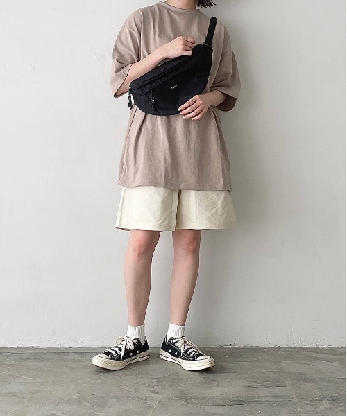 flaner(フラネ)の「Loose tack half pants / ルーズタックハーフパンツ(その他パンツ・レディース・ブラック/ベージュ/オフホワイト・SMALL/MEDIUM/LARGE/X-LARGE)」の18枚目の写真