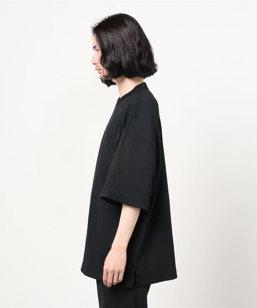 MAISON SPECIAL(メゾンスペシャル)の「《ユニセックスアイテム》オメガリブプライムオーバーTシャツ 【MAISON SPECIAL/メゾンスペシャル】(Tシャツ/カットソー・メンズ・チャコールグレー/ブラック・44/46)」の3枚目の写真