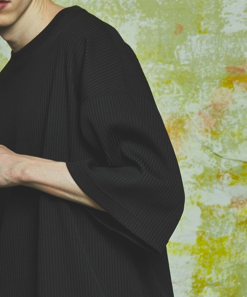 MAISON SPECIAL(メゾンスペシャル)の「《ユニセックスアイテム》オメガリブプライムオーバーTシャツ 【MAISON SPECIAL/メゾンスペシャル】(Tシャツ/カットソー・メンズ・チャコールグレー/ブラック・44/46)」の12枚目の写真