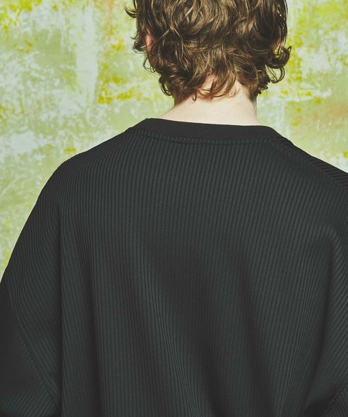 MAISON SPECIAL(メゾンスペシャル)の「《ユニセックスアイテム》オメガリブプライムオーバーTシャツ 【MAISON SPECIAL/メゾンスペシャル】(Tシャツ/カットソー・メンズ・チャコールグレー/ブラック・44/46)」の14枚目の写真