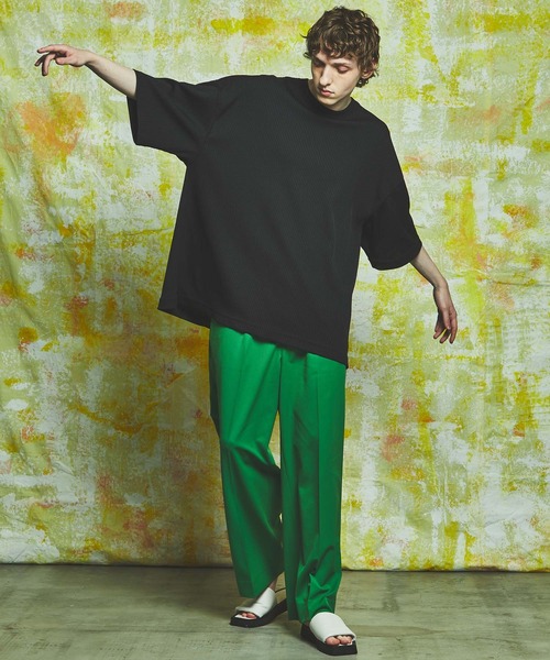 MAISON SPECIAL(メゾンスペシャル)の「《ユニセックスアイテム》オメガリブプライムオーバーTシャツ 【MAISON SPECIAL/メゾンスペシャル】(Tシャツ/カットソー・メンズ・チャコールグレー/ブラック・44/46)」の5枚目の写真