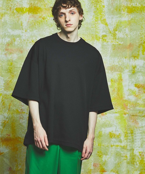 MAISON SPECIAL(メゾンスペシャル)の「《ユニセックスアイテム》オメガリブプライムオーバーTシャツ 【MAISON SPECIAL/メゾンスペシャル】(Tシャツ/カットソー・メンズ・チャコールグレー/ブラック・44/46)」の8枚目の写真